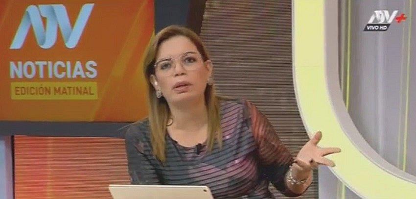 Milagros Leiva no estuvo hoy a cargo de conducción de noticiero de ATV