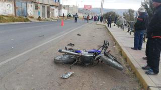 Motociclista deja herida a una niña de 7 años en Puno