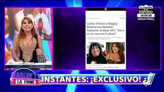 Magaly Medina califica a Carlos Vilchez de patán tras declaraciones: “Dignas de vándalo de barrio” (VIDEO)