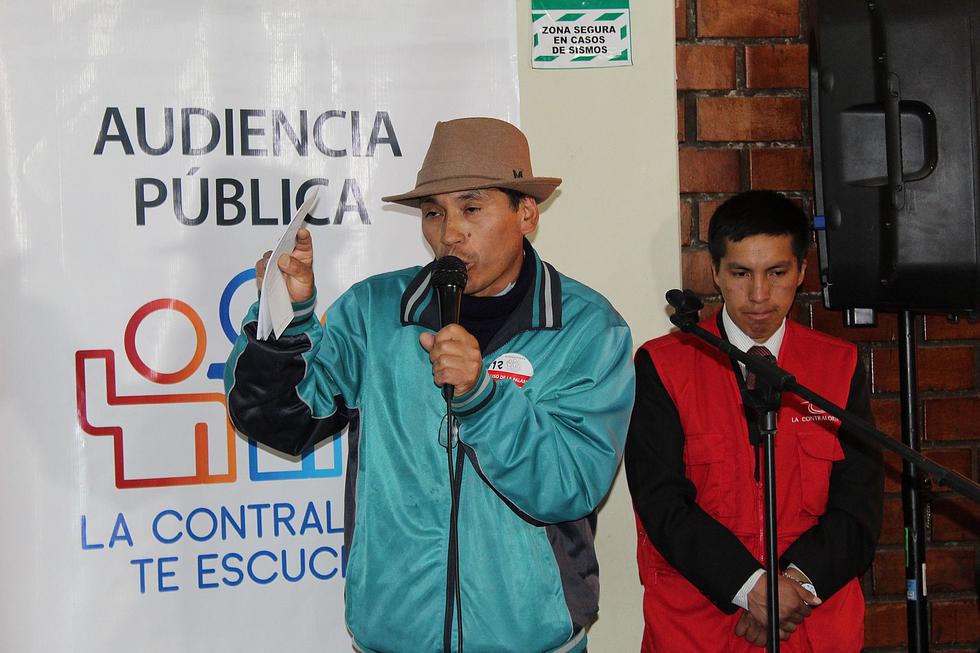 Población de Huancavelica realizó 22 denuncias y alertas en audiencia pública de la Contraloría