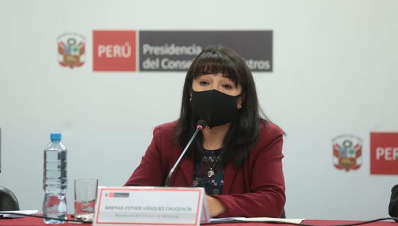 Mirtha Vásquez aseguró que quieren trabajar con el empresariado para reactivar la economía. (Foto: archivo Twitter PCM)