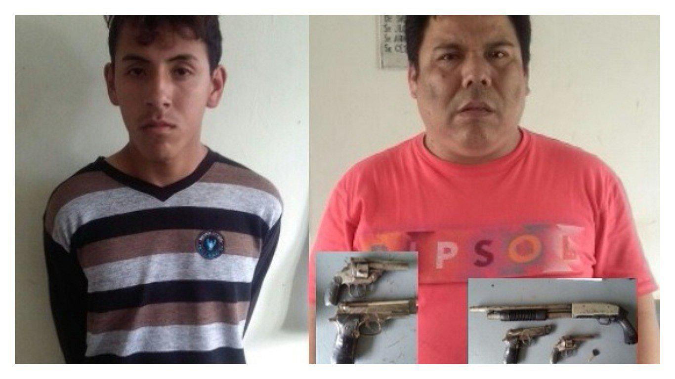Padre e hijo caen con armas de fuego en Chepén 