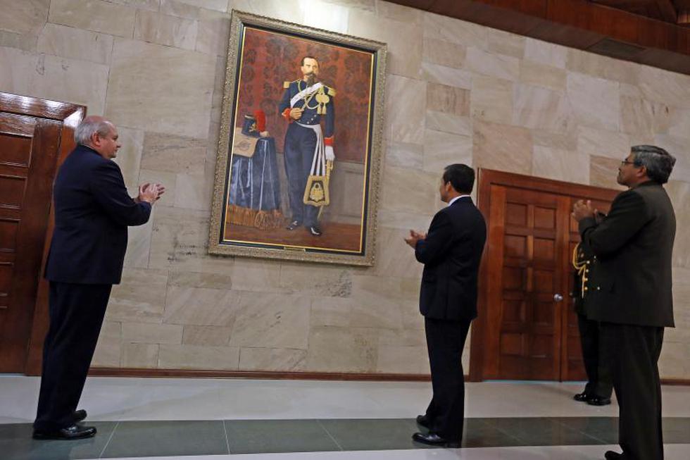 Humala y Cateriano develan retrato de Francisco Bolognesi (Fotos)