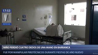 Niño pierde cuatro dedos al explotarle pirotécnicos en la mano en Barranca