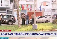 Asaltan camión que transportaba objetos valorizados en U$S4 millones en San Miguel (VIDEO)
