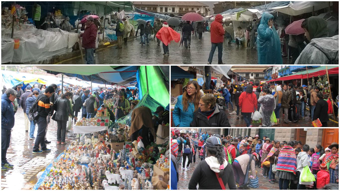Navidad 2015: Santurantikuy se opaco por la lluvia (VIDEO)