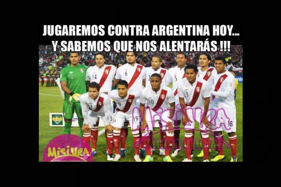 Crean divertidos memes sobre el partido Argentina vs Perú (Fotos)