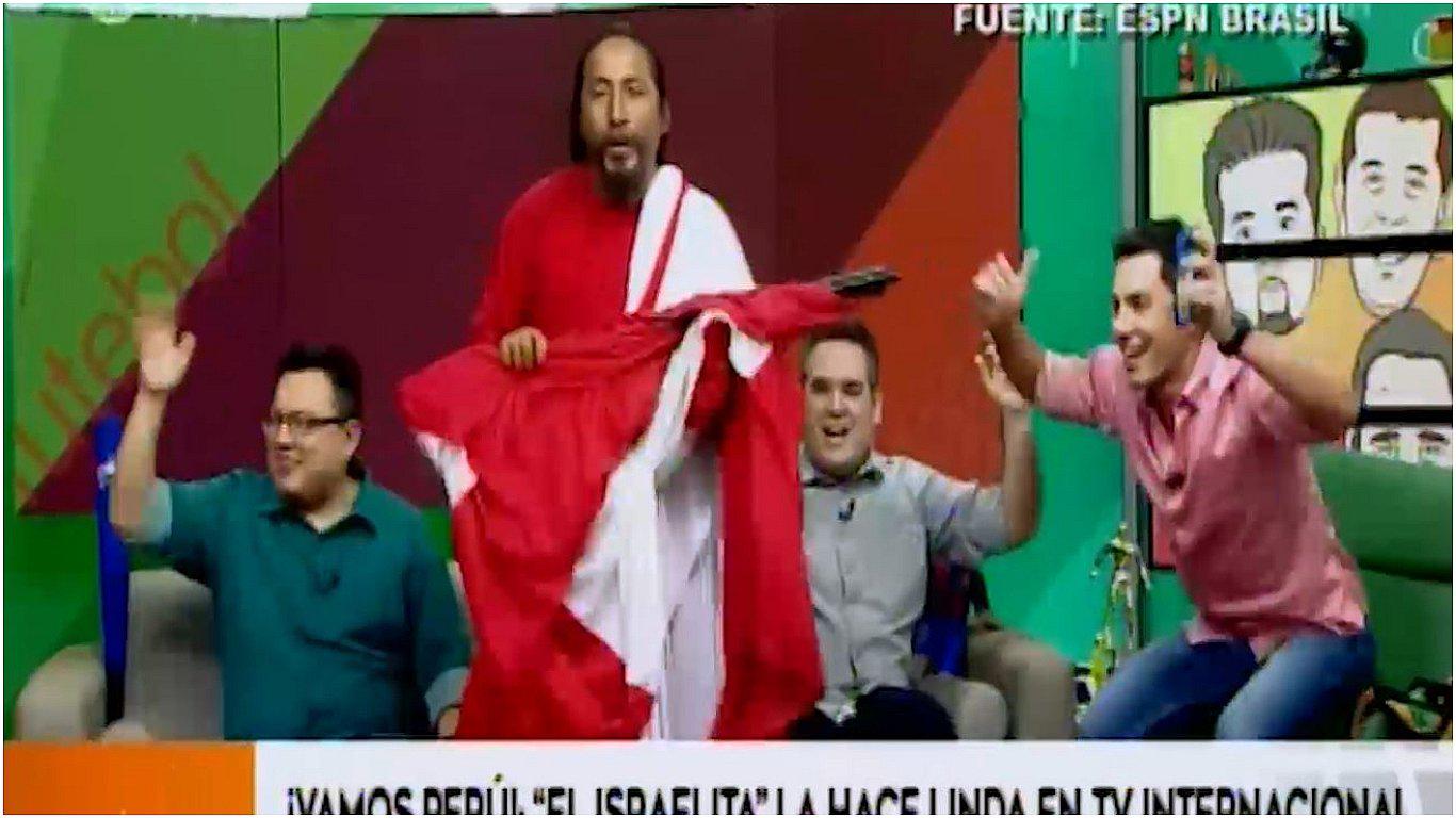 Hincha israelita es reconocido en la televisión de Brasil por su amor a la selección peruana (VIDEO)