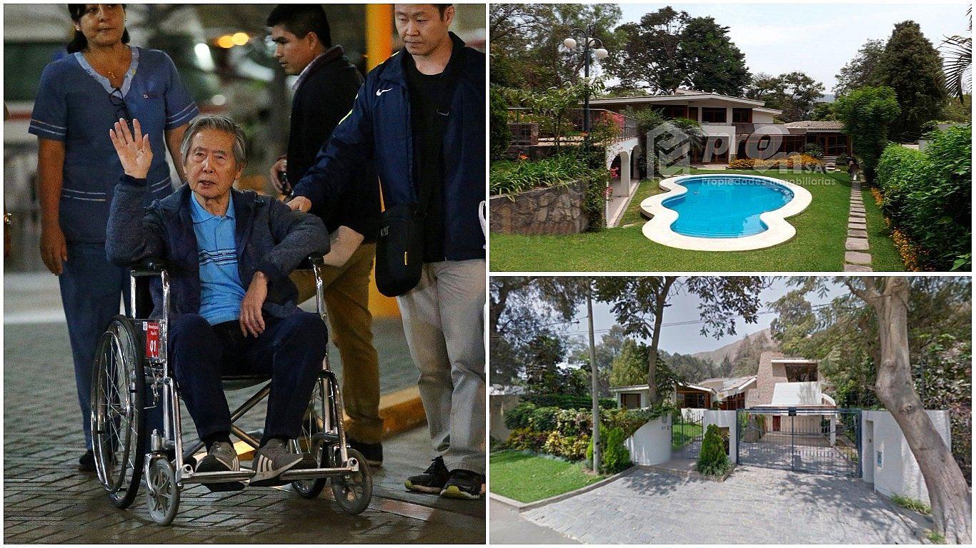 Alberto Fujimori ocupa residencia de 1900 m2, con 5 habitaciones, piscina y jacuzzi (VIDEO)
