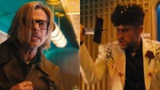 Bad Bunny apuñala a Brad Pitt en el primer tráiler oficial de la película “Tren bala”