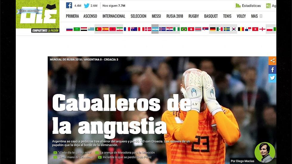 Así informaron los diarios argentinos sobre la goleada de su país ante Croacia