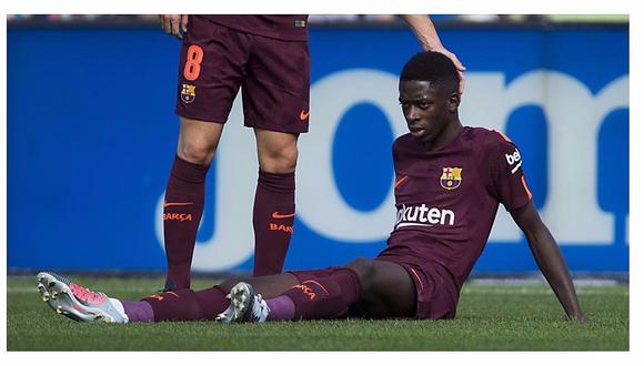 Barcelona confirma lesión de Dembélé y anuncia que estará de baja por este largo período (VIDEO)