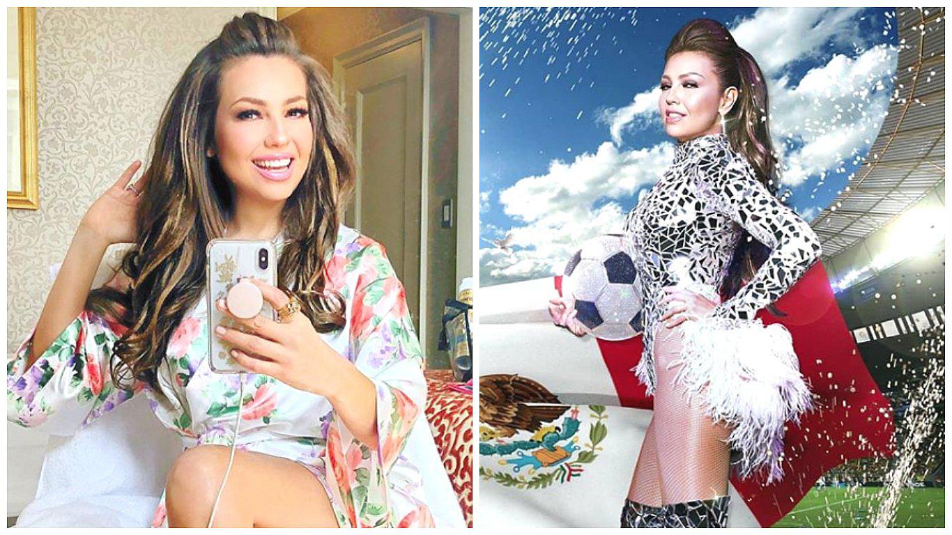 Thalía causa furor en Instagram al posar en bikini a sus 46 años (FOTOS)