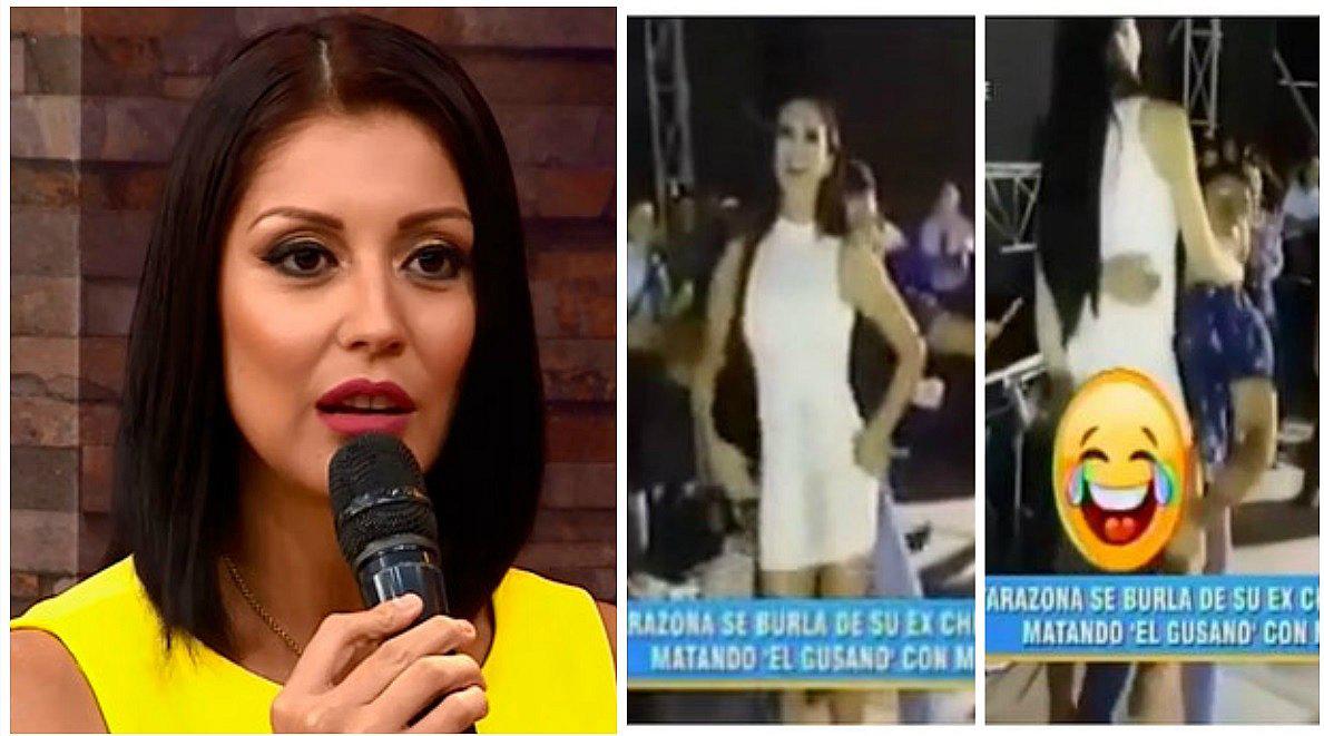 Karla Tarazona bailaba en el escenario pero no se imaginó que pasaría por esto (VIDEO)