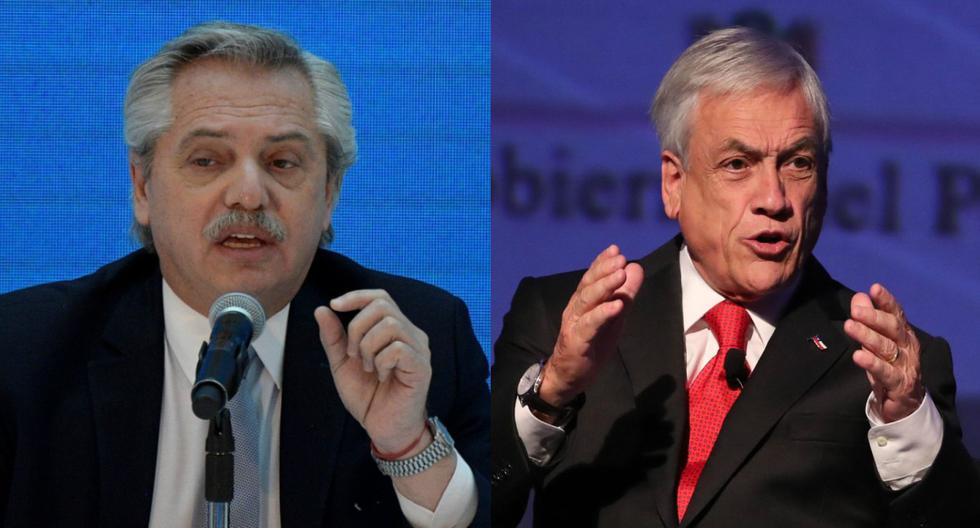 Composición de imágenes de Alberto Fernández, presidente de Argentina, y su  homólogo chileno, Sebastián Piñera. (EFE - Juan Mabromata/Ernesto Arias).