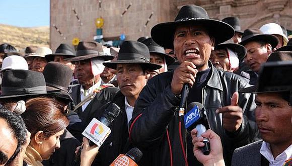 La coca dice que Aduviri será gobernador regional de Puno en 2018