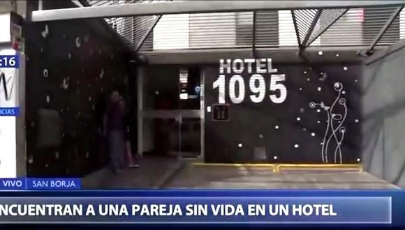 Una pareja es encontrada sin vida en una habitación de hotel en San Borja