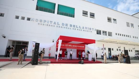 La titular de la PCM presidió la inauguración del Hospital de Bellavista en San Martín. (Foto: PCM)