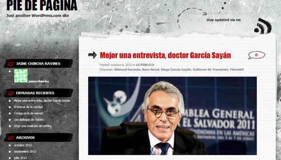 García Sayán se queja ante gerente de TV por opinión de periodista