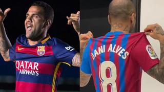 Barcelona informó que Dani Alves lucirá la dorsal ‘8′ en esta temporada