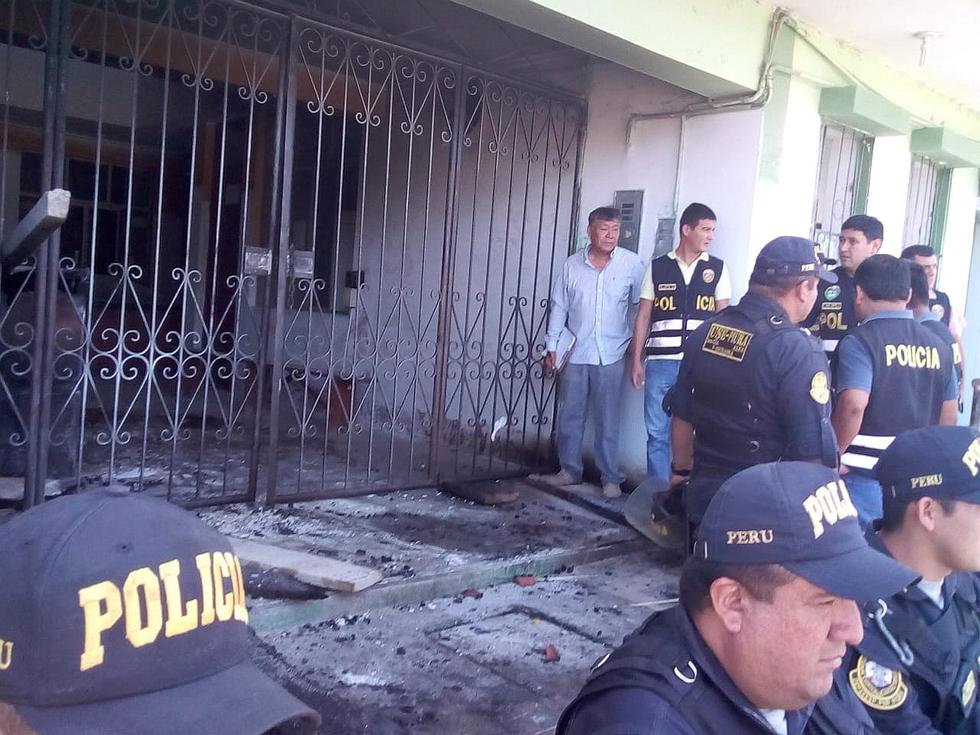 Así quedó municipio de Olmos tras ser incendiado por manifestantes (FOTOS)