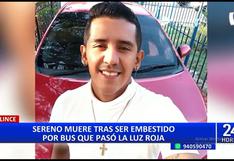 Sereno de Lince falleció tras ser atropellado por bus que se pasó la luz roja en Av. Arenales