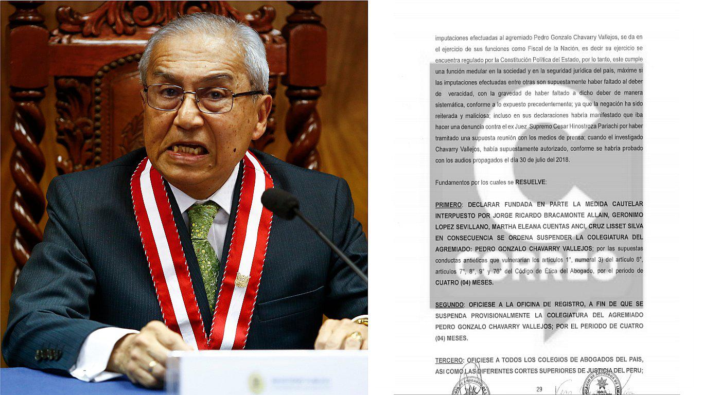 Falta una firma para suspender la colegiatura del fiscal de la Nación, Pedro Chávarry