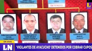 Mesa Redonda: Capturan a 5 integrantes de la banda ‘Los Vigilantes de Ayacucho’ que cobraban cupos 