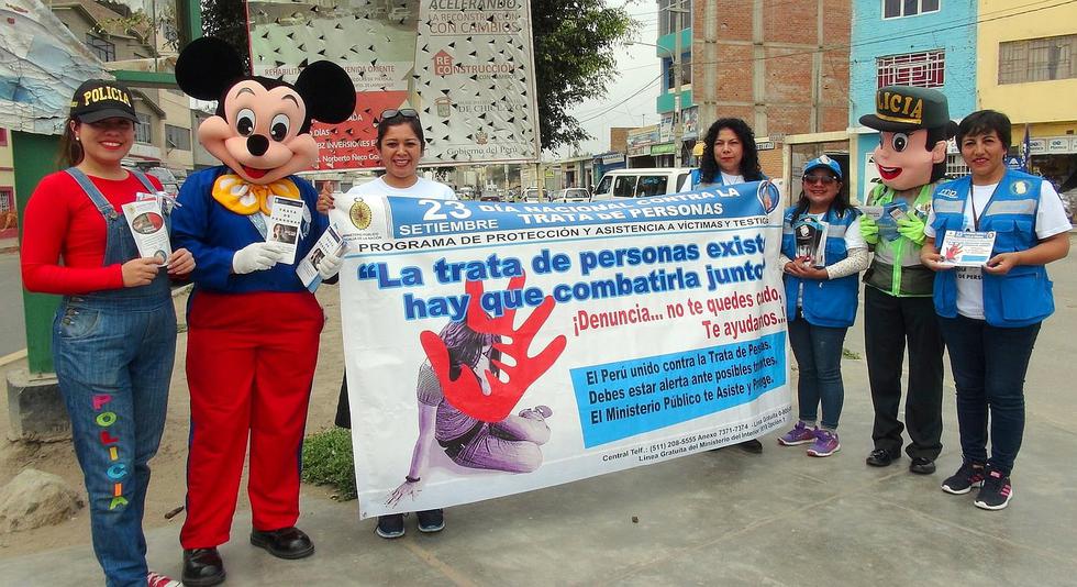 Realizan campaña de sensibilización contra la trata de personas en Chiclayo 