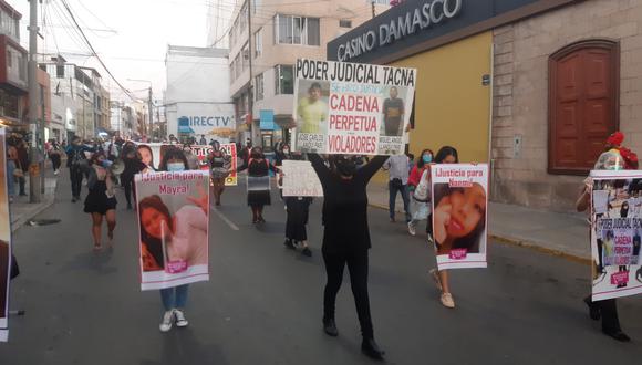Cientos de mujeres salieron a las calles en Tacna exigiendo respeto a sus derechos y se investiguen las desapariciones