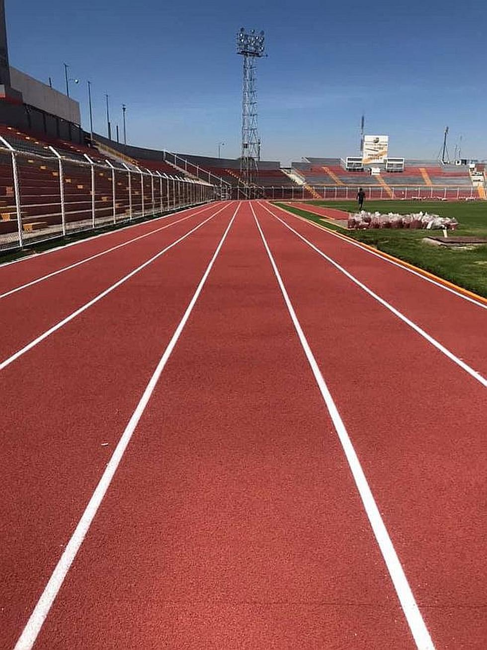 Pista atlética del estadio Melgar está casi lista (FOTOS)