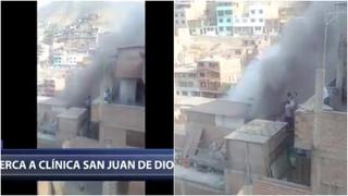 Ate: confinan incendio en una vivienda cerca a la clínica San Juan de Dios
