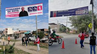 Multan a partidos políticos y candidatos por colocar propaganda electoral en lugares no autorizados en Piura