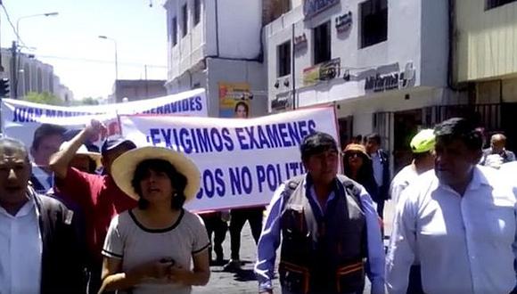 Arequipa: movilización en contra de informes de la Contraloría
