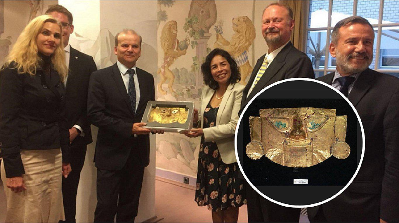 'Máscara de Sicán' fue devuelta a Perú tras casi 20 años de disputa judicial 