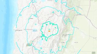 Sismo de magnitud 6.8 se registró en frontera de Argentina con Bolivia, Chile y Paraguay