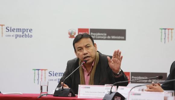 El ministro Félix Chero se pronunció sobre la entrega de Yenifer Paredes. (Foto: GEC)