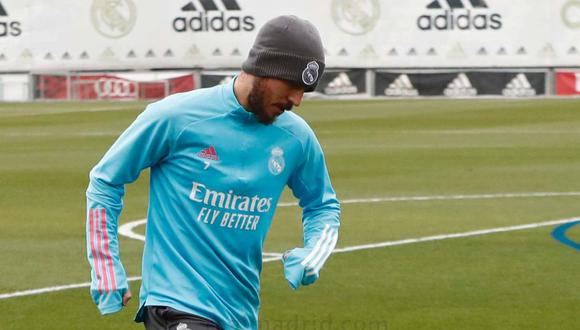 Eden Hazard pisó la cancha después de su lesión muscular. (Foto: Real Madrid)