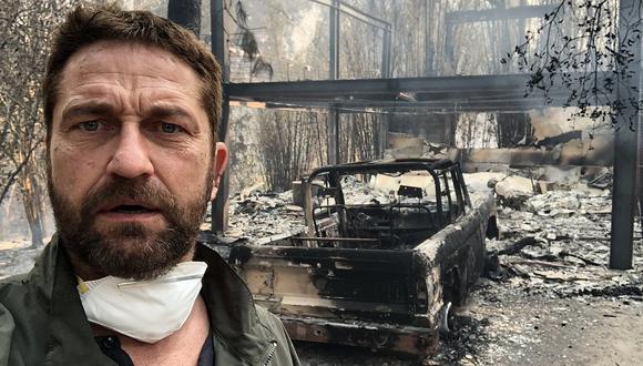 Gerard Butler, el actor de "300", mostró su casa calcinada tras los incendios en California (FOTOS)