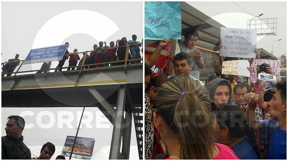 SMP: Vecinos protestan por reubicación de paraderos (VIDEO)