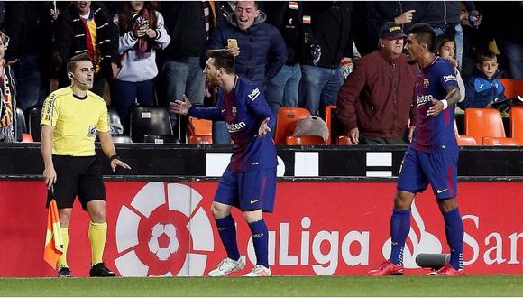 Lionel Messi y el gol legítimo que no le validaron en el Valencia vs Barcelona (VIDEO)