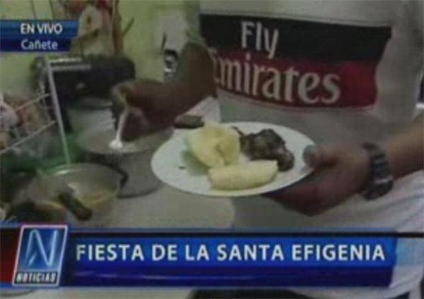 Pese a protestas en Cañete comieron gato en fiesta de Santa Efigenia 