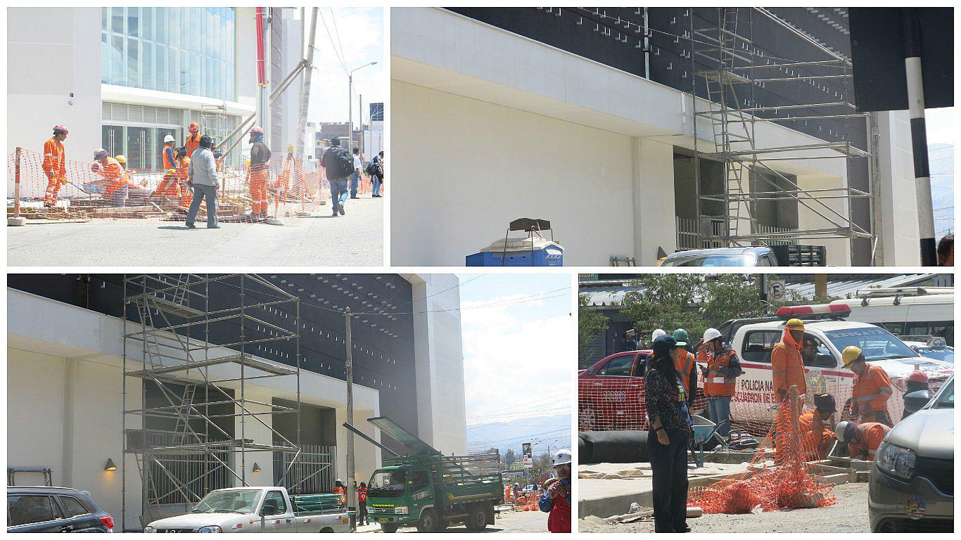 ​Obrero de Open Plaza cae desde andamio y sobrevive de milagro