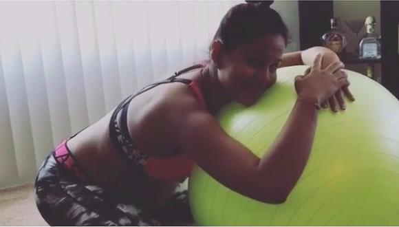 ​Katty García enternece Instagram con sus ejercicios prenatales (VIDEO)
