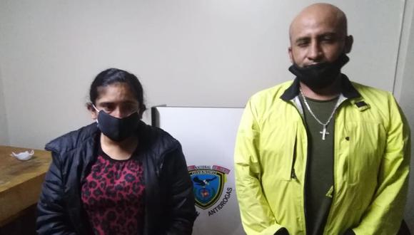 Arequipa: Detienen a pareja que distribuía droga a domicilio. (Foto PNP)