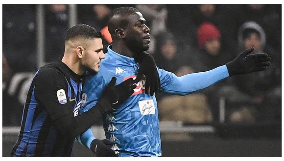 ​Kalidou Koulibaly fue víctima de insultos racistas en el Inter vs Napoli