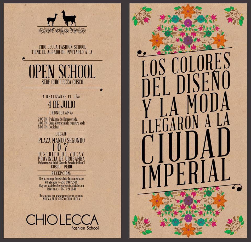 Escuela de moda Chio Lecca abrirá sede en Cusco