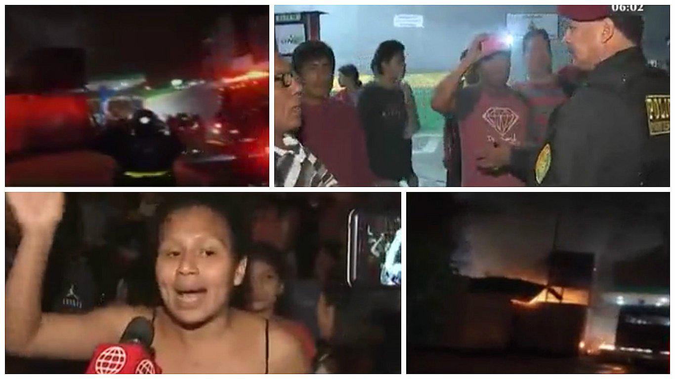 SJL: incendio en grifo provocó explosiones y generó alarma en vecinos (VIDEO) 