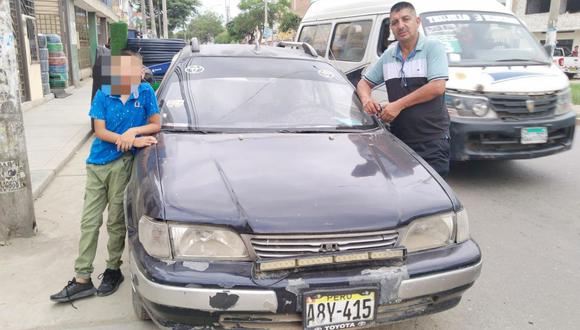 El vehículo se encontraba estacionado en los exteriores de su vivienda, en centro poblado Víctor Raúl Haya de la Torre.