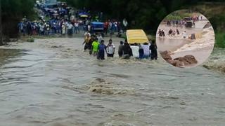 Lluvias en Piura: Quebrada se activa y arrastra una mototaxi en Chulucanas